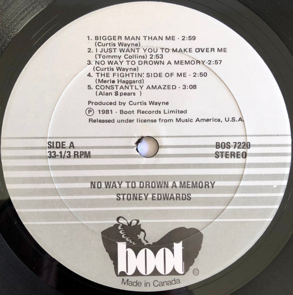 Stoney Edwards : No Way To Drown A Memory (LP, Album)