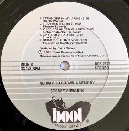 Stoney Edwards : No Way To Drown A Memory (LP, Album)