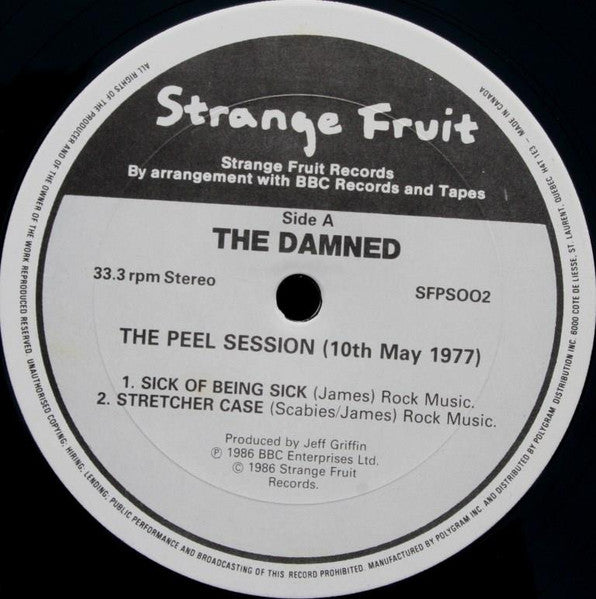 The Damned : The Peel Sessions (12", EP)