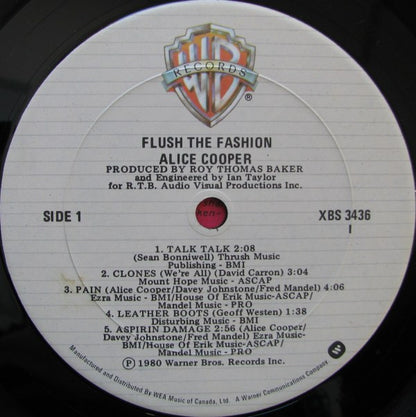 Alice Cooper (2) : Flush The Fashion (LP, Album, Imp)
