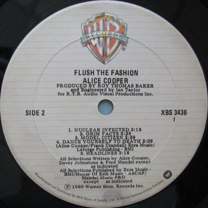Alice Cooper (2) : Flush The Fashion (LP, Album, Imp)