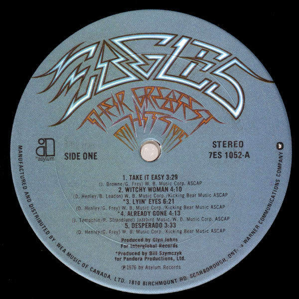 Eagles : Their Greatest Hits 1971-1975 (LP, Album, Comp)
