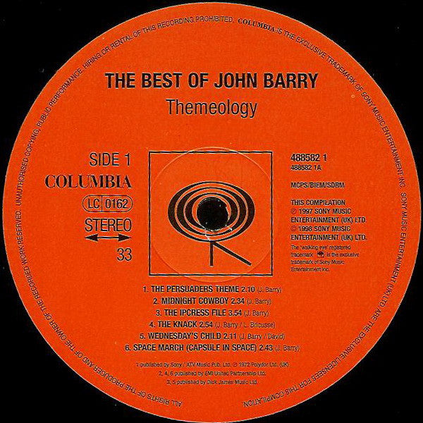John Barry : The Best Of John Barry - Themeology (2xLP, Comp, RE)