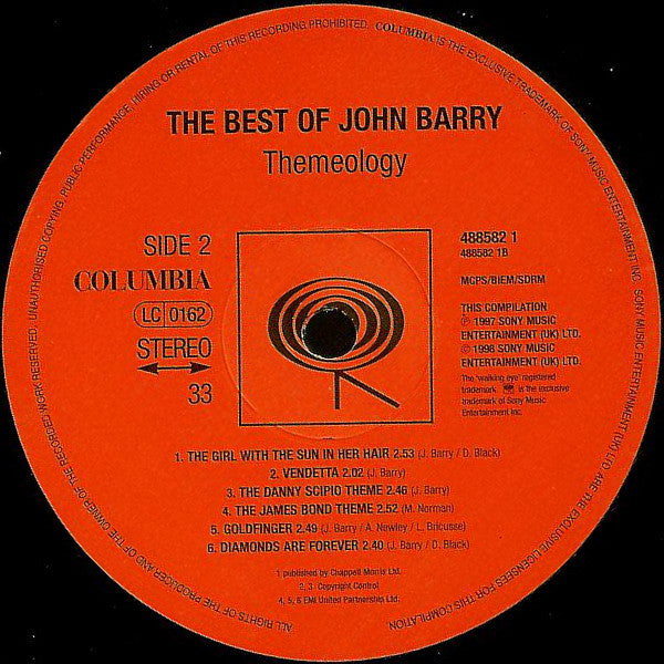 John Barry : The Best Of John Barry - Themeology (2xLP, Comp, RE)