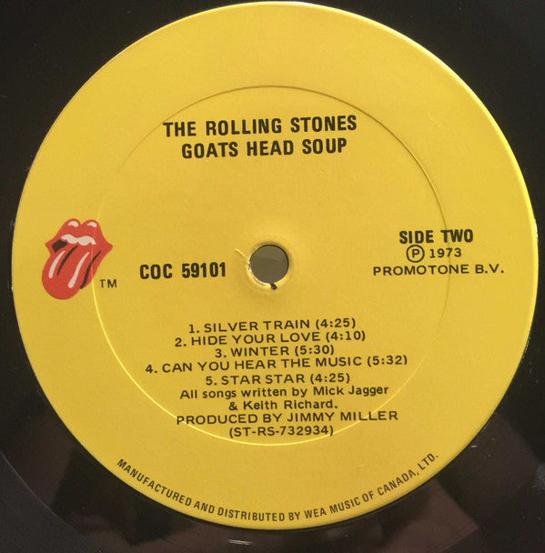 The Rolling Stones : Goats Head Soup (LP, Album, Gat)