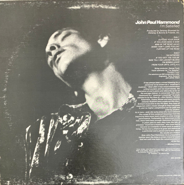John Paul Hammond : I'm Satisfied (LP)