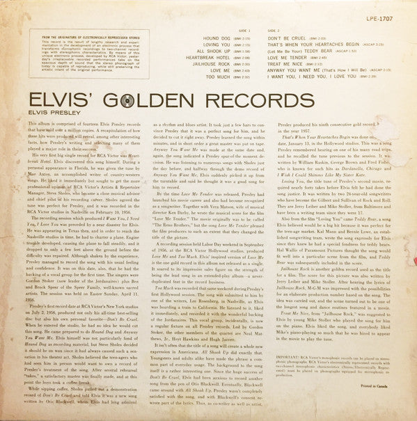 Elvis Presley : Elvis' Golden Records (LP, Comp)