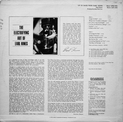 Earl Hines : Up To Date With Earl Hines (LP, Album, Mono)