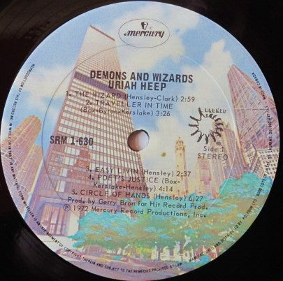 Uriah Heep : Demons And Wizards (LP, Album, RE, Tri)