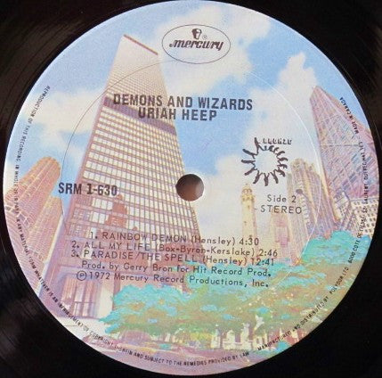 Uriah Heep : Demons And Wizards (LP, Album, RE, Tri)