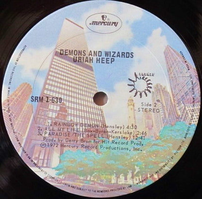 Uriah Heep : Demons And Wizards (LP, Album, RE, Tri)