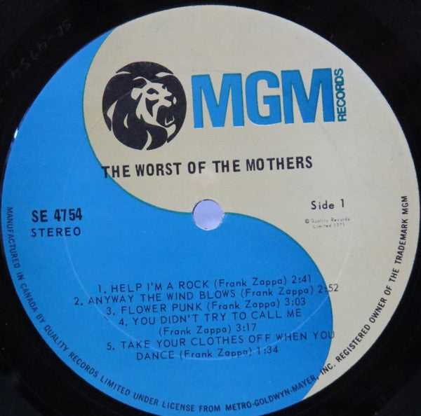 The Mothers Of Invention* : The Worst Of The Mothers (LP, Comp)