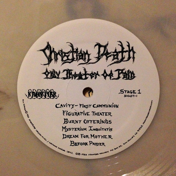 Christian Death : Only Theatre Of Pain (LP, Album, RM, RP, Whi)