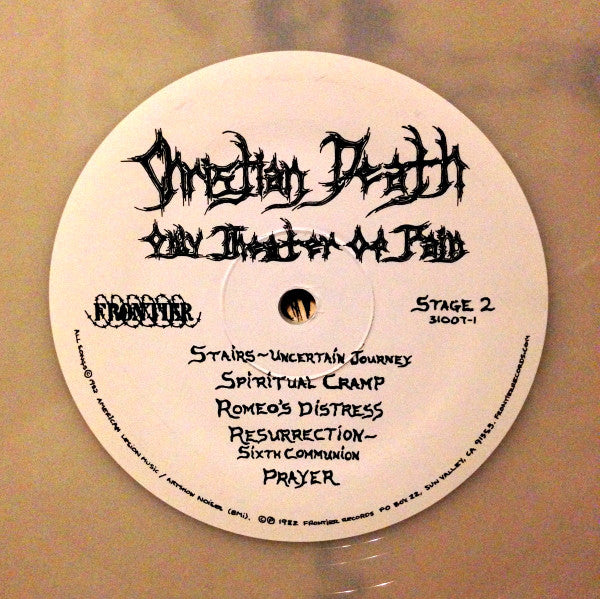Christian Death : Only Theatre Of Pain (LP, Album, RM, RP, Whi)