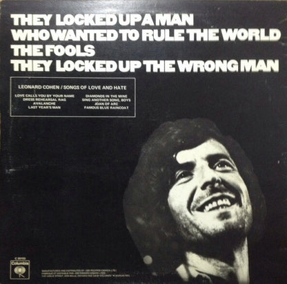Leonard Cohen : Songs Of Love And Hate (LP, Album, RE)