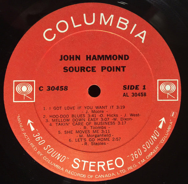 John Hammond* : Source Point (LP, Album)