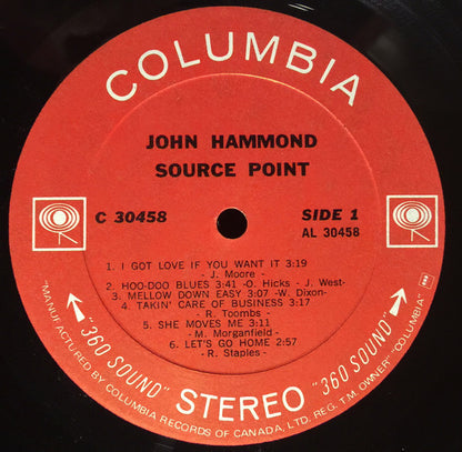 John Hammond* : Source Point (LP, Album)