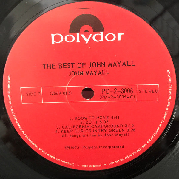 John Mayall : The Best Of John Mayall (2xLP, Comp, Gat)