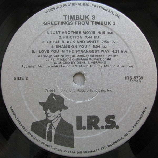 Timbuk 3 : Greetings From Timbuk 3 (LP, Album, Sil)