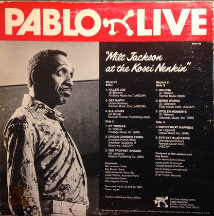 Milt Jackson : Milt Jackson At The Kosei Nenkin (2xLP, Ind)