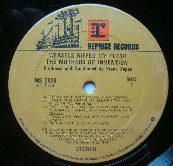 The Mothers Of Invention* : Weasels Ripped My Flesh (LP, Album, RE, RP)