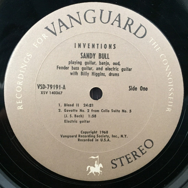Sandy Bull : Inventions (LP, Album, RE)