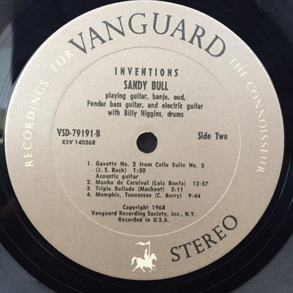 Sandy Bull : Inventions (LP, Album, RE)