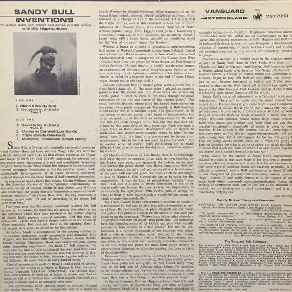 Sandy Bull : Inventions (LP, Album, RE)