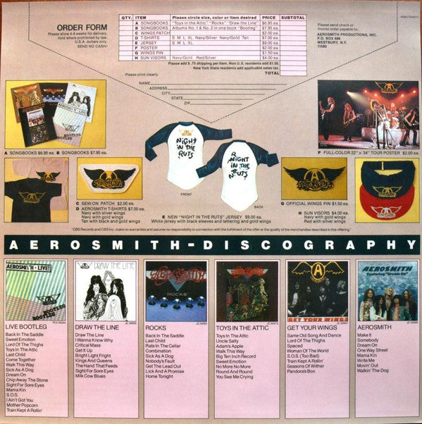 Aerosmith : Night In The Ruts (LP, Album, RSD, Num, RE, RM, 180)