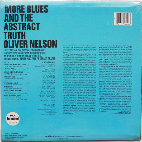 Oliver Nelson : More Blues And The Abstract Truth (LP, Album, RE)