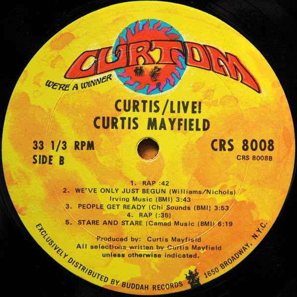 Curtis Mayfield : Curtis / Live! (2xLP, Album, Ame)