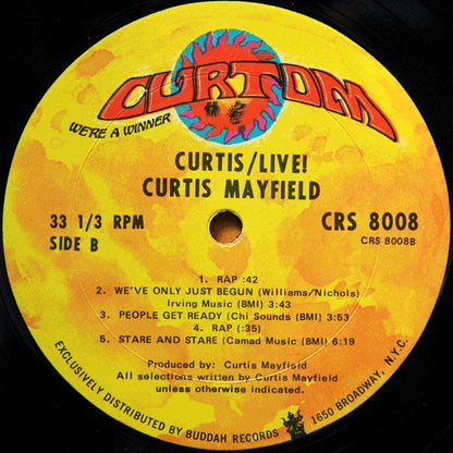 Curtis Mayfield : Curtis / Live! (2xLP, Album, Ame)