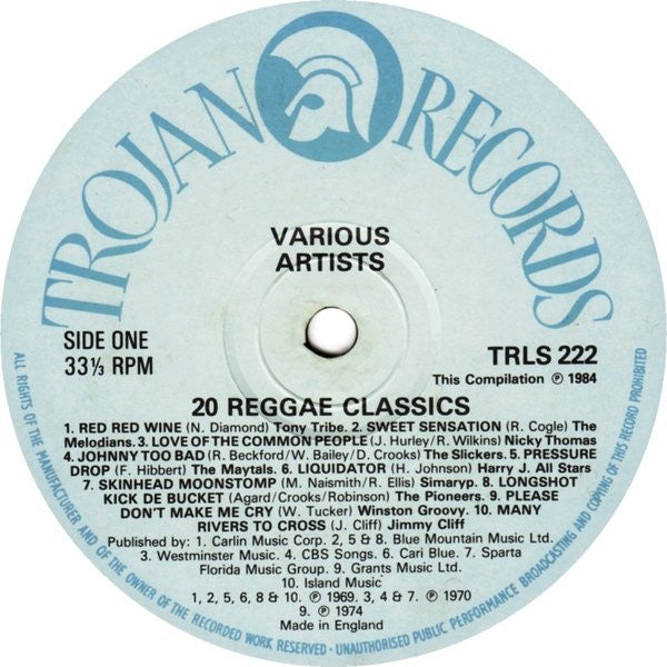 Various : 20 Reggae Classics (LP, Comp, Blu)
