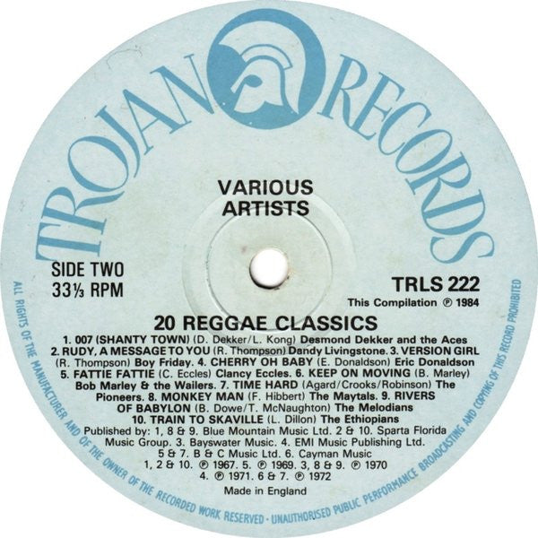 Various : 20 Reggae Classics (LP, Comp, Blu)