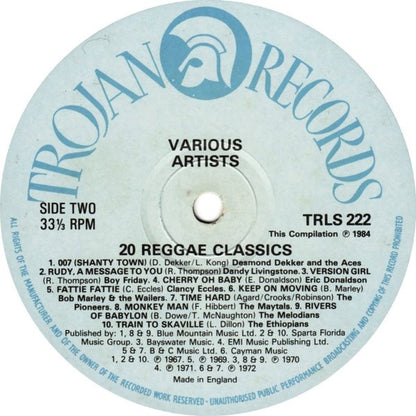 Various : 20 Reggae Classics (LP, Comp, Blu)