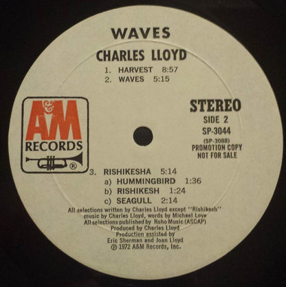 Charles Lloyd : Waves (LP, Album, Promo)