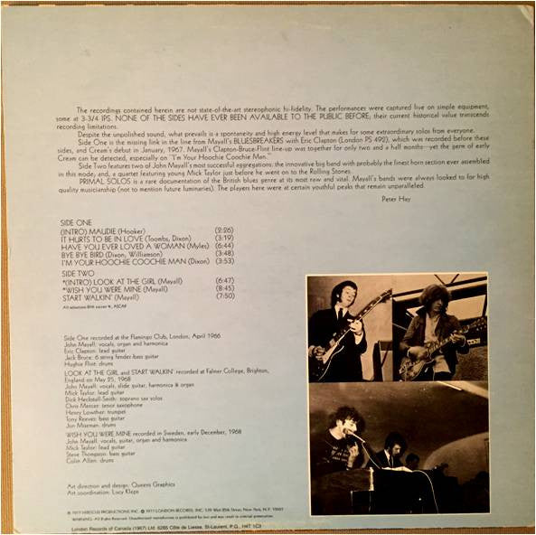 John Mayall : Primal Solos (LP, Album)