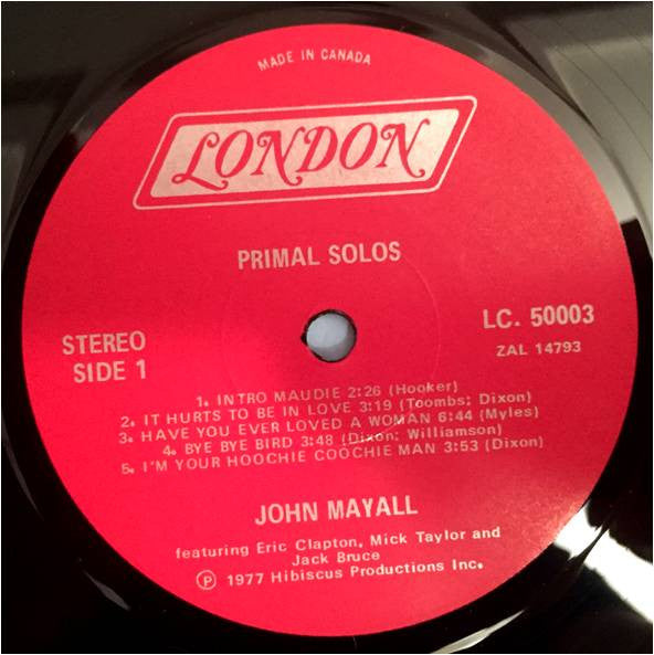 John Mayall : Primal Solos (LP, Album)