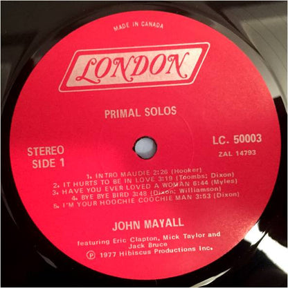 John Mayall : Primal Solos (LP, Album)