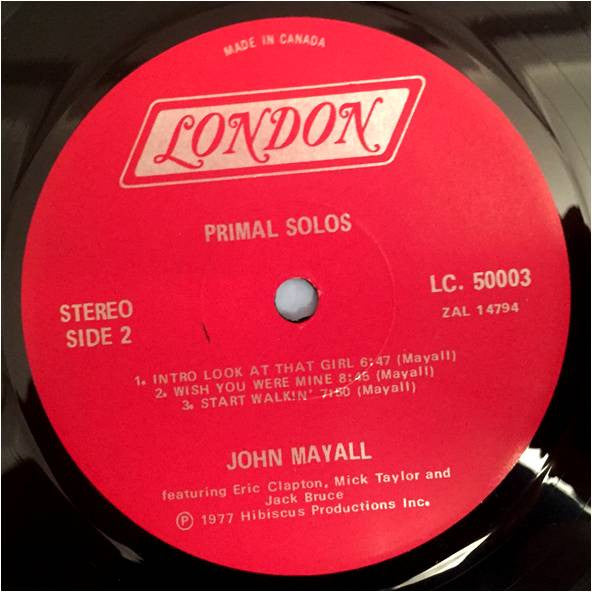 John Mayall : Primal Solos (LP, Album)