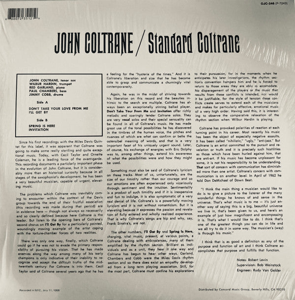 John Coltrane : Standard Coltrane (LP, Album, RE, 150)