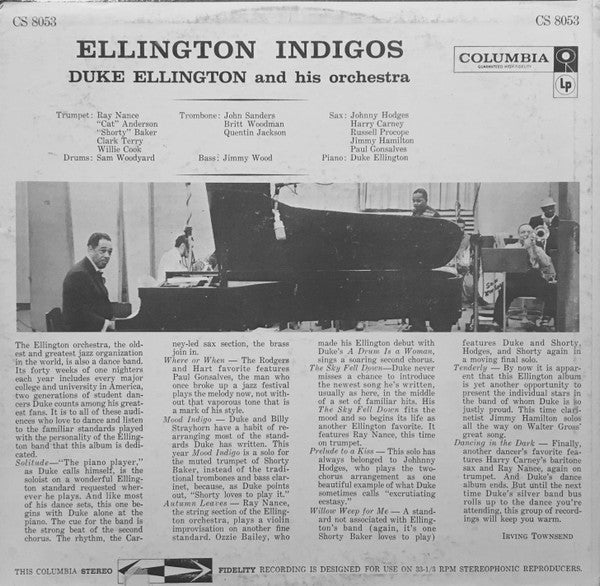 Duke Ellington And His Orchestra : Ellington Indigos (LP, Album)