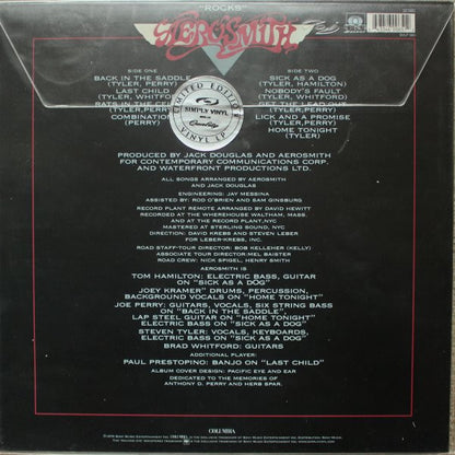 Aerosmith : "Rocks" (LP, Album, Ltd, RE, 180)