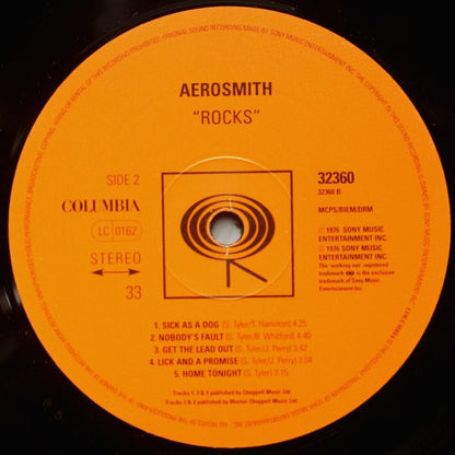 Aerosmith : "Rocks" (LP, Album, Ltd, RE, 180)