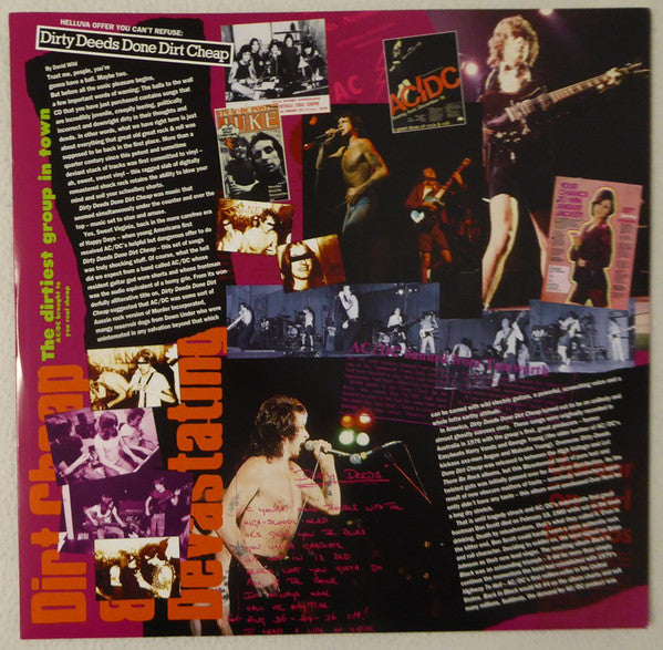 AC/DC : Dirty Deeds Done Dirt Cheap (LP, Album, RE, RM, 180)
