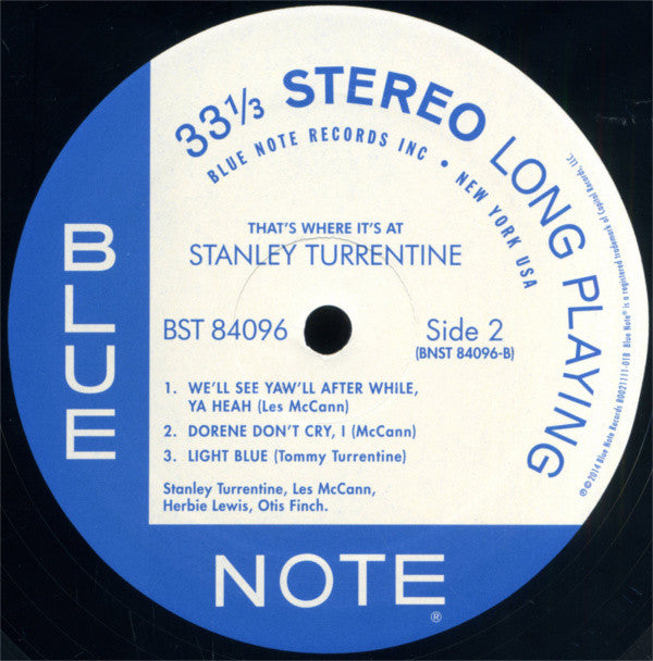 Stanley Turrentine : That's Where It's At (LP, Album, RE)