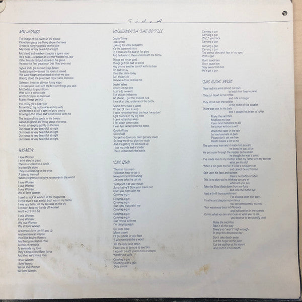 Lou Reed : The Blue Mask (LP, Album)