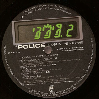 The Police : Ghost In The Machine (LP, Album, Don)
