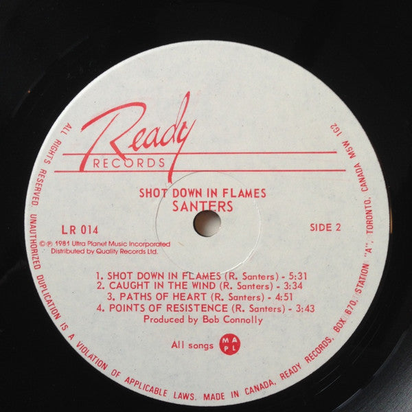 Santers : Shot Down In Flames (LP, Album)