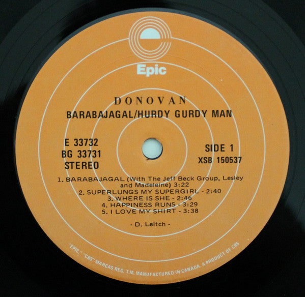 Donovan : Barabajagal / Hurdy Gurdy Man (2xLP, Comp)
